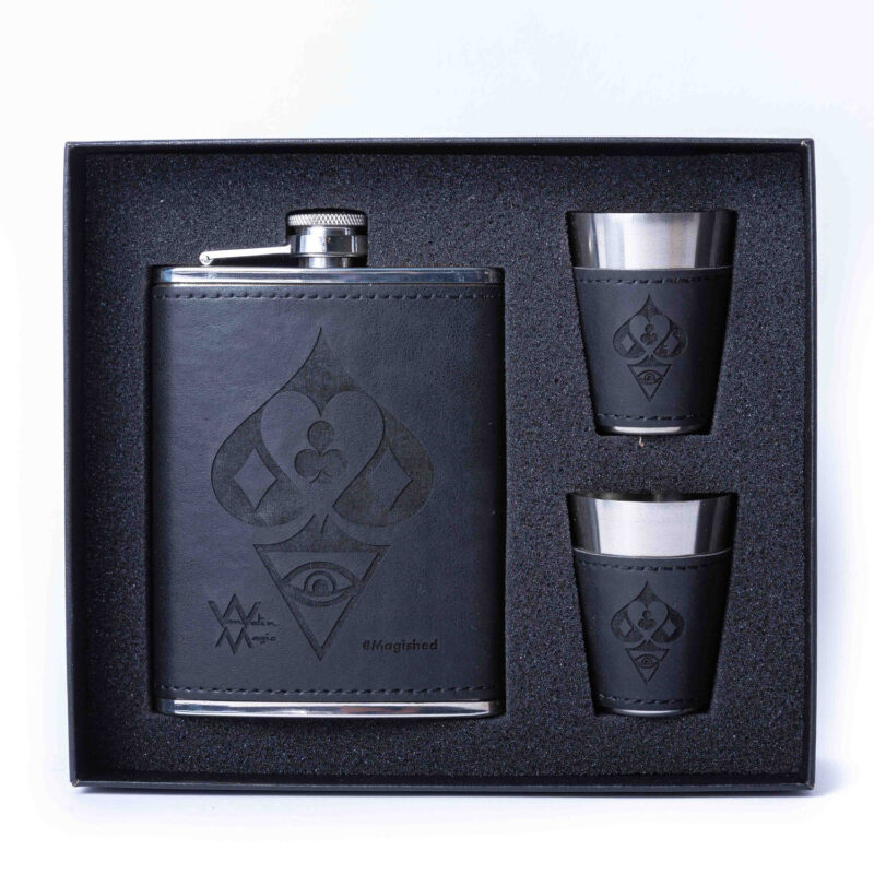 Flask & Shot Glasses Set